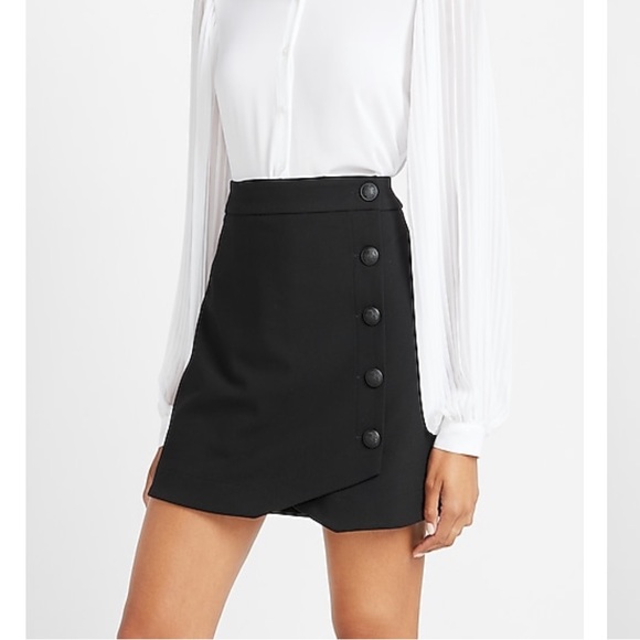 Express High Waisted Soft & Sleek Button Side Pencil Skirt, Size 4 - Picture 1 of 8